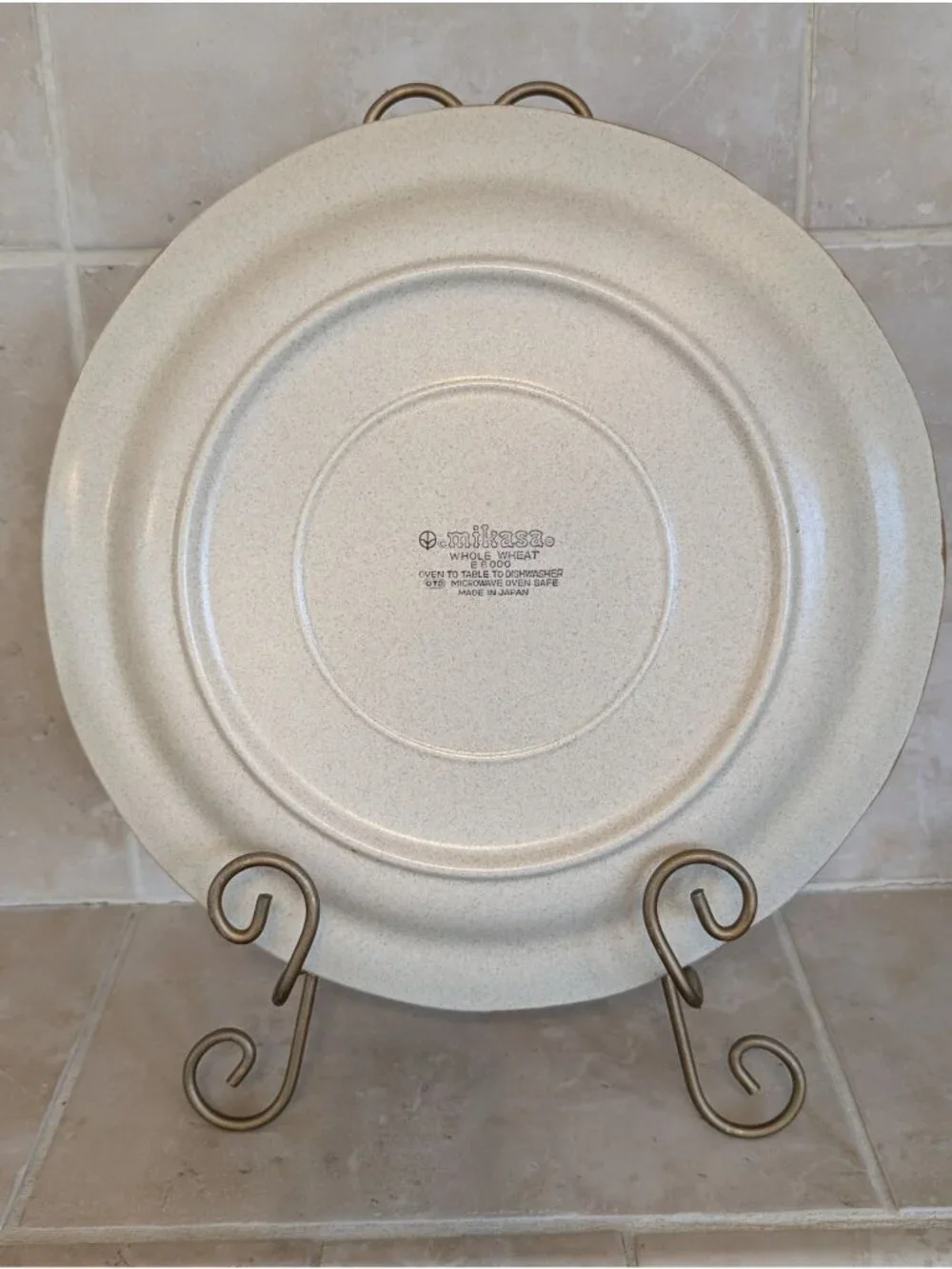 Vintage Mikasa Whole Wheat E8000 12.5-inch Round Serving Platter MCM